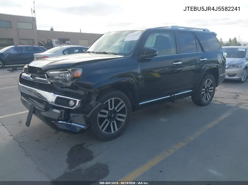 2018 Toyota 4Runner Limited VIN: JTEBU5JR4J5582241 Lot: 45412419