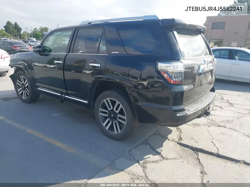 2018 Toyota 4Runner Limited VIN: JTEBU5JR4J5582241 Lot: 45412419