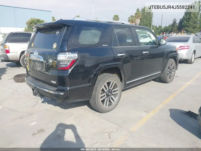2018 Toyota 4Runner Limited VIN: JTEBU5JR4J5582241 Lot: 45412419