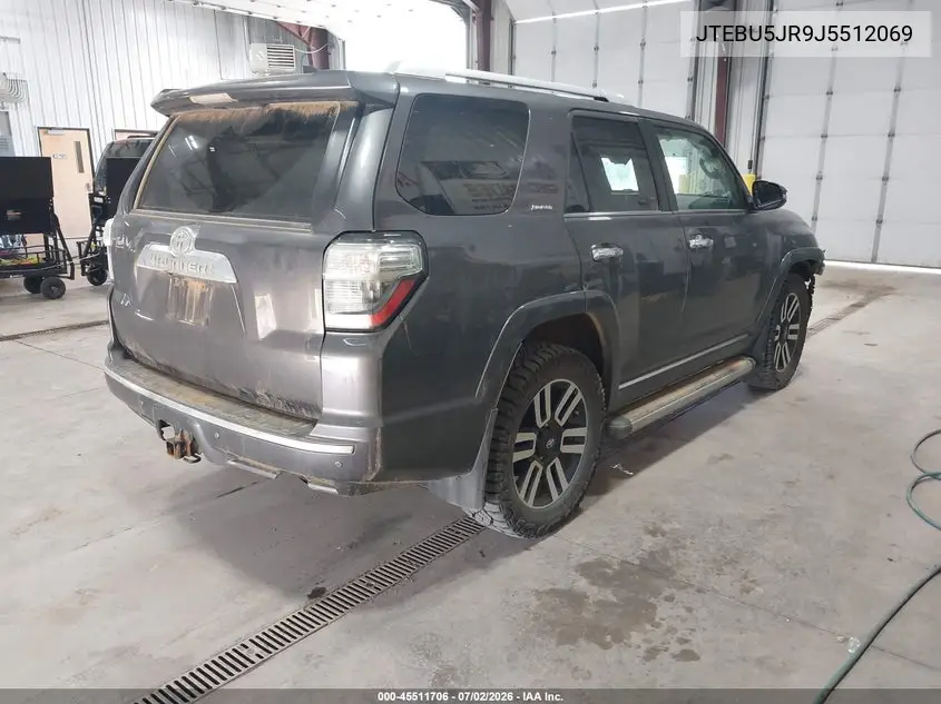 2018 Toyota 4Runner Limited VIN: JTEBU5JR9J5512069 Lot: 45511706