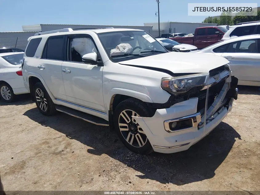 2018 Toyota 4Runner Limited VIN: JTEBU5JR5J5585729 Lot: 45576348