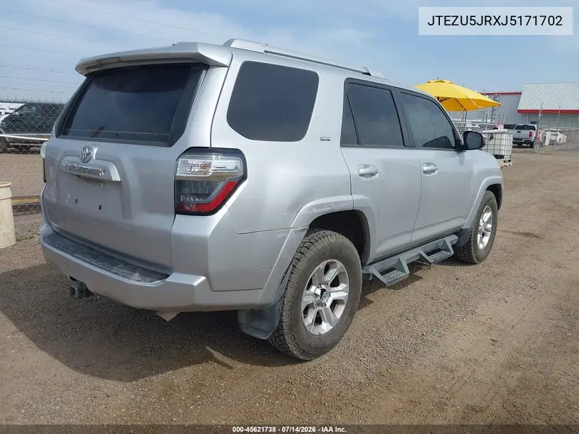 2018 Toyota 4Runner Sr5 VIN: JTEZU5JRXJ5171702 Lot: 45621738