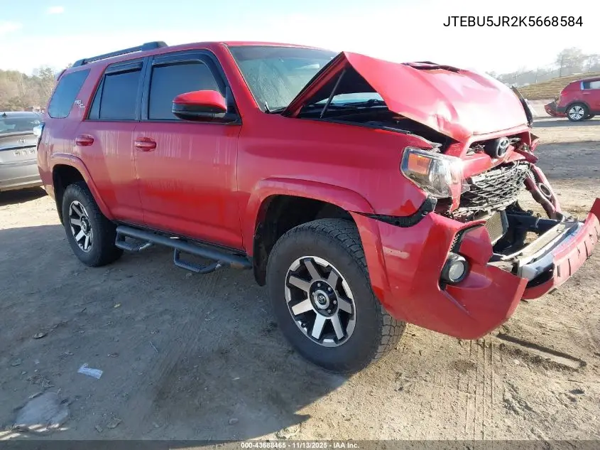 JTEBU5JR2K5668584 2019 Toyota 4Runner Trd Off Road
