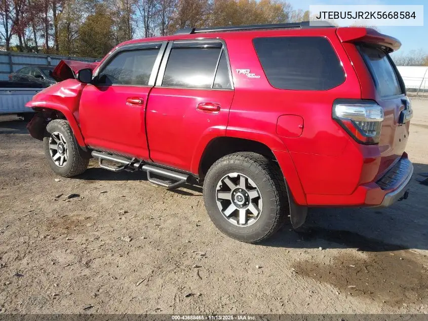 JTEBU5JR2K5668584 2019 Toyota 4Runner Trd Off Road