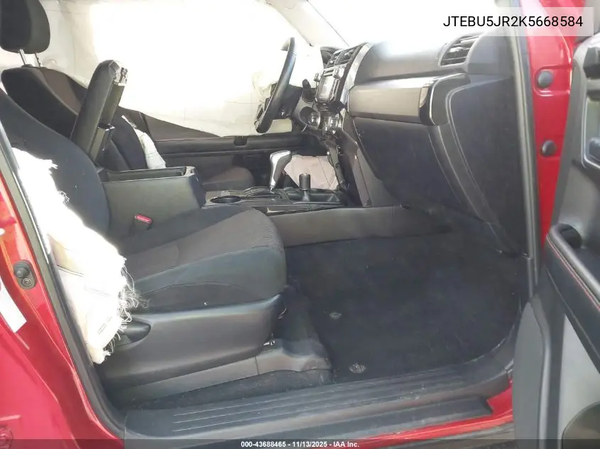 JTEBU5JR2K5668584 2019 Toyota 4Runner Trd Off Road
