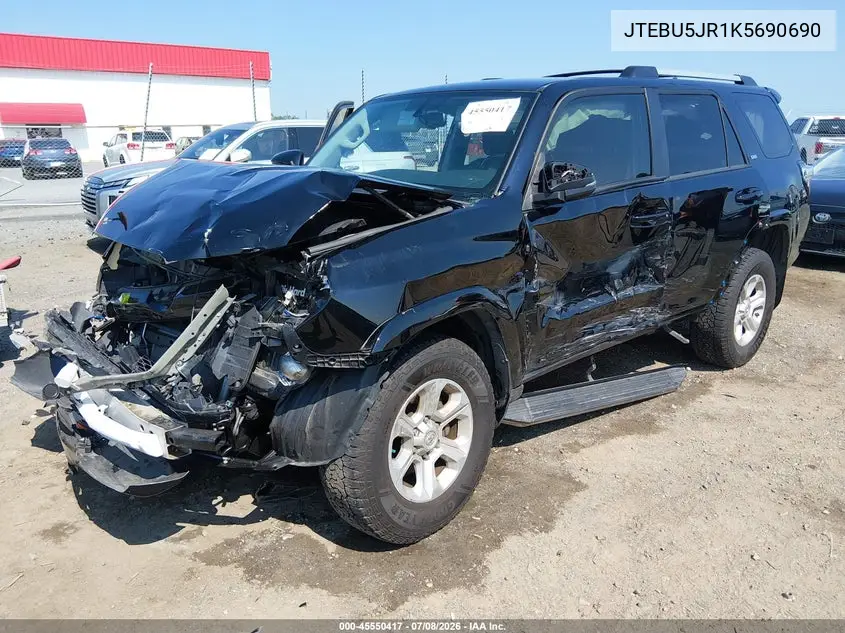2019 Toyota 4Runner Sr5 Premium VIN: JTEBU5JR1K5690690 Lot: 45550417