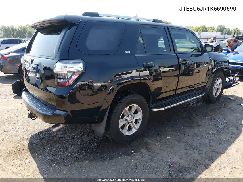 2019 Toyota 4Runner Sr5 Premium VIN: JTEBU5JR1K5690690 Lot: 45550417