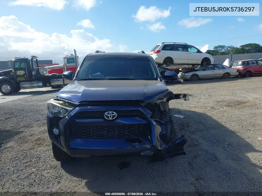 2019 Toyota 4Runner VIN: JTEBU5JR0K5736297 Lot: 45558086