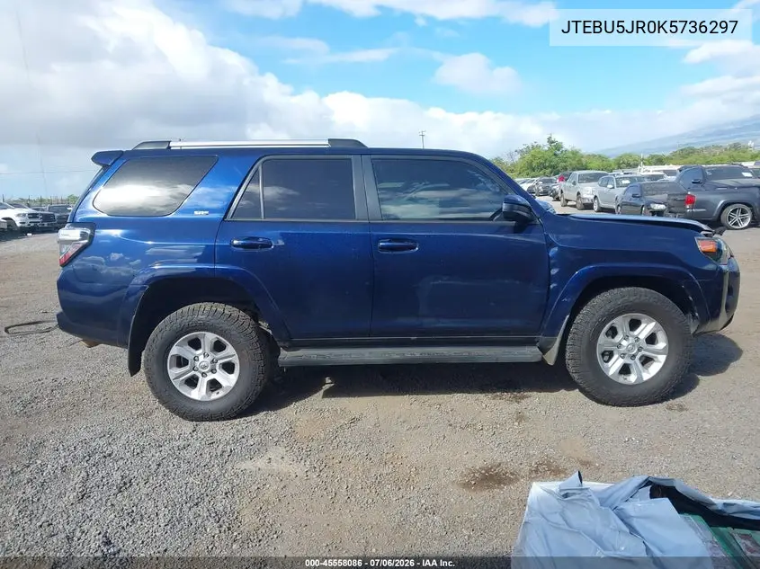 2019 Toyota 4Runner VIN: JTEBU5JR0K5736297 Lot: 45558086