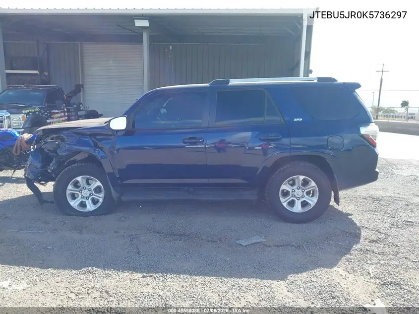 2019 Toyota 4Runner VIN: JTEBU5JR0K5736297 Lot: 45558086