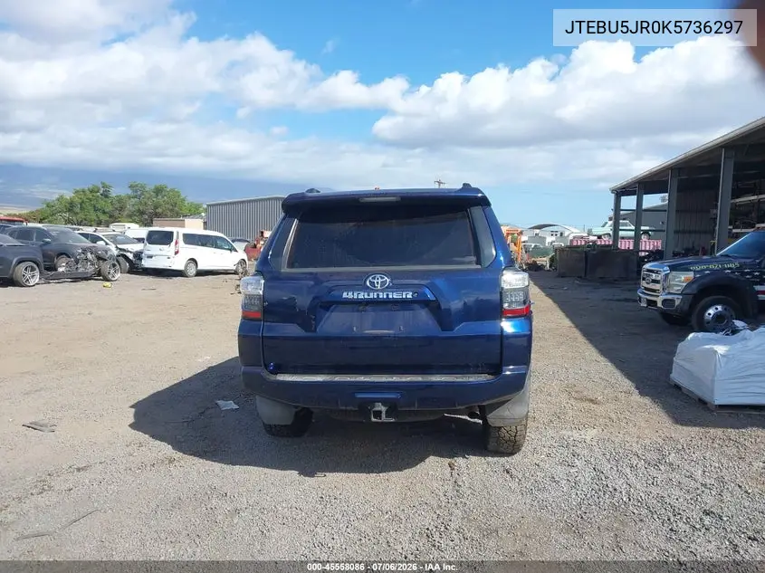 2019 Toyota 4Runner VIN: JTEBU5JR0K5736297 Lot: 45558086