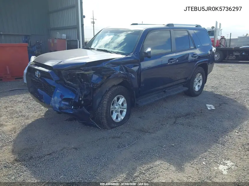 2019 Toyota 4Runner VIN: JTEBU5JR0K5736297 Lot: 45558086