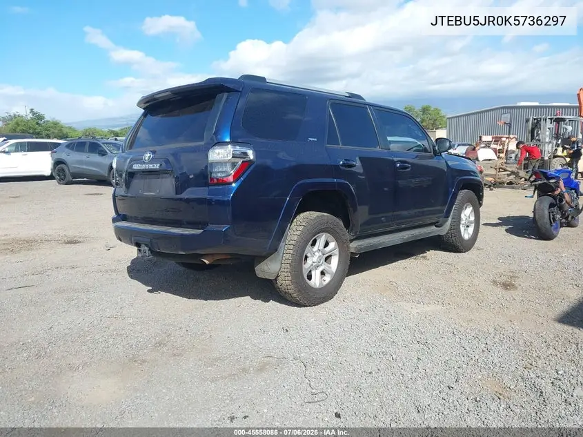 2019 Toyota 4Runner VIN: JTEBU5JR0K5736297 Lot: 45558086