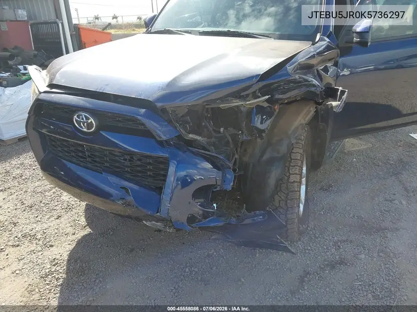 2019 Toyota 4Runner VIN: JTEBU5JR0K5736297 Lot: 45558086