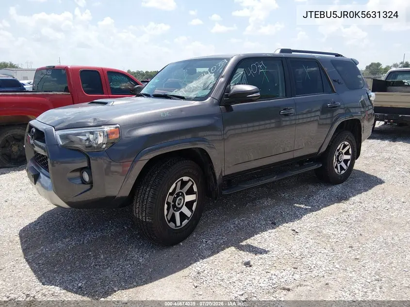 2019 Toyota 4Runner Trd Off Road Premium VIN: JTEBU5JR0K5631324 Lot: 45674039