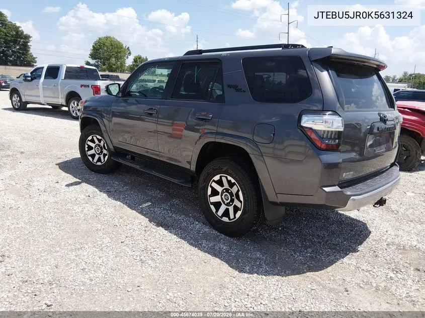 2019 Toyota 4Runner Trd Off Road Premium VIN: JTEBU5JR0K5631324 Lot: 45674039