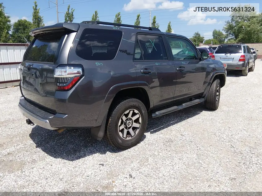 2019 Toyota 4Runner Trd Off Road Premium VIN: JTEBU5JR0K5631324 Lot: 45674039
