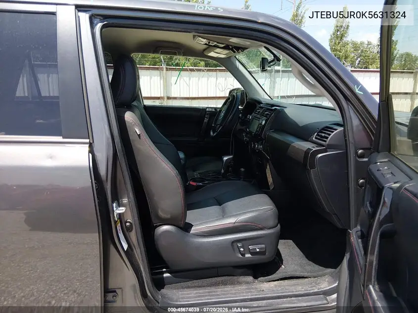2019 Toyota 4Runner Trd Off Road Premium VIN: JTEBU5JR0K5631324 Lot: 45674039