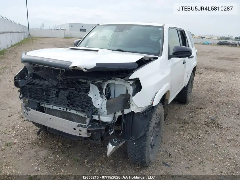 2020 Toyota 4Runner VIN: JTEBU5JR4L5810287 Lot: 12653215