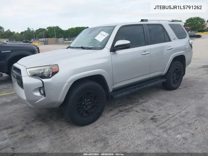 2020 Toyota 4Runner Sr5 VIN: JTEBU5JR1L5791262 Lot: 45322681