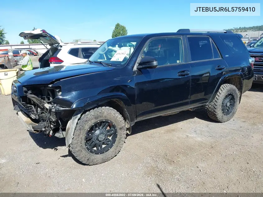 2020 Toyota 4Runner Sr5 VIN: JTEBU5JR6L5759410 Lot: 45562802