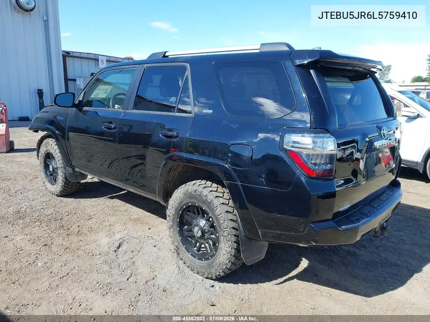 2020 Toyota 4Runner Sr5 VIN: JTEBU5JR6L5759410 Lot: 45562802