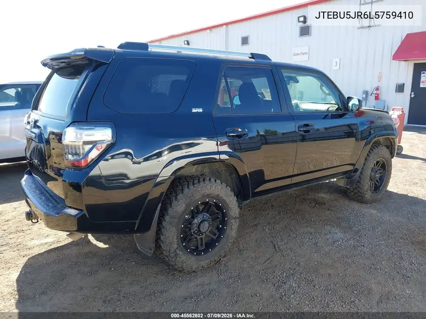2020 Toyota 4Runner Sr5 VIN: JTEBU5JR6L5759410 Lot: 45562802