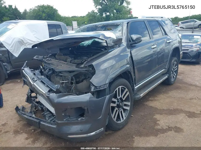 2020 Toyota 4Runner Limited VIN: JTEBU5JR3L5765150 Lot: 45655706