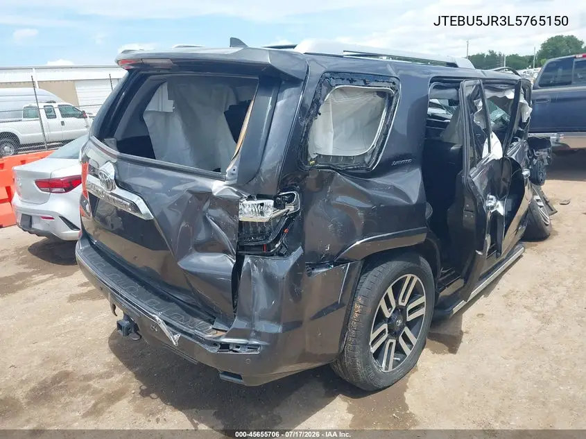 2020 Toyota 4Runner Limited VIN: JTEBU5JR3L5765150 Lot: 45655706