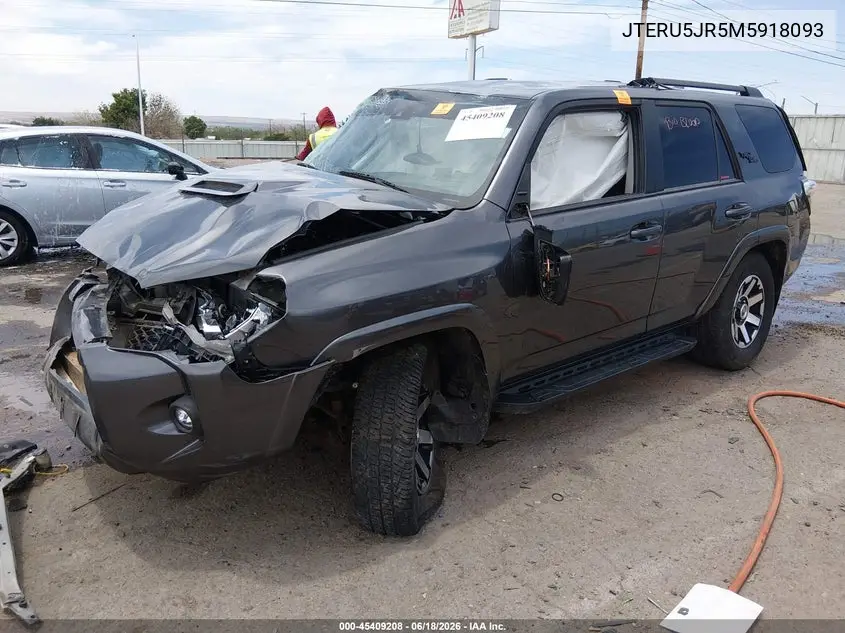 2021 Toyota 4Runner Trd Off Road Premium VIN: JTERU5JR5M5918093 Lot: 45409208