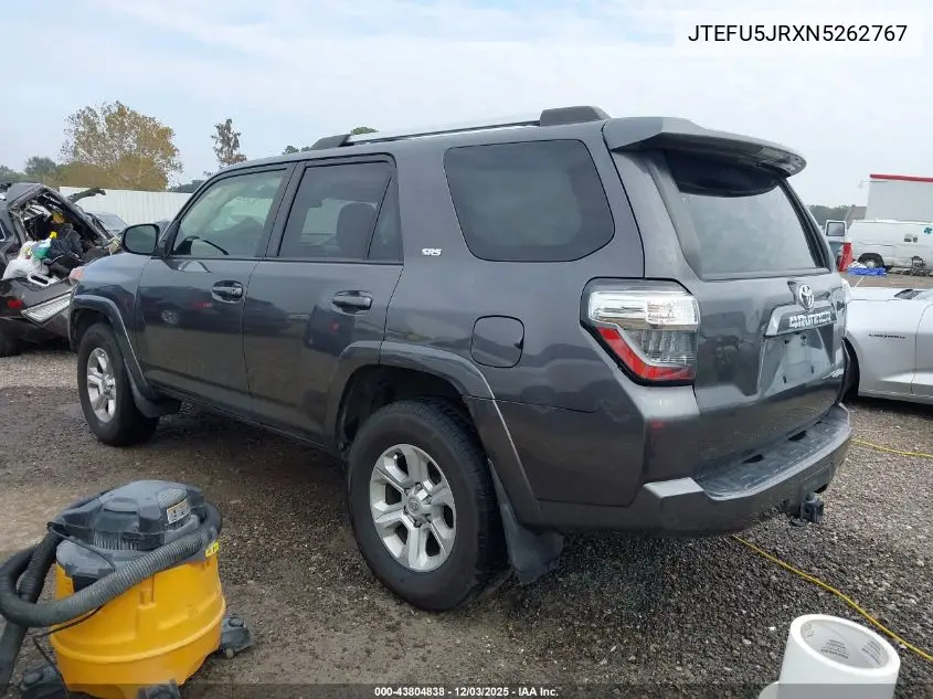 JTEFU5JRXN5262767 2022 Toyota 4Runner Sr5 Premium