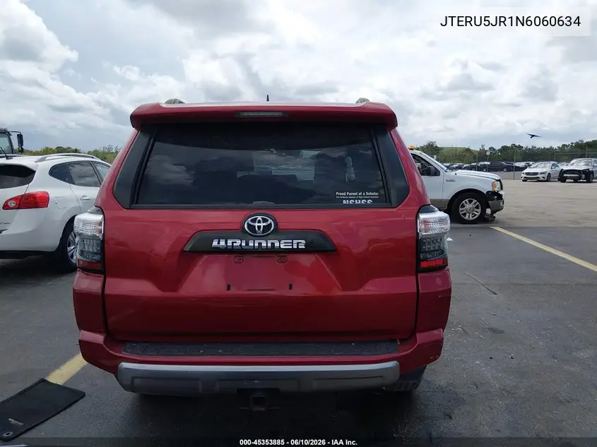 2022 Toyota 4Runner Trd Off Road Premium VIN: JTERU5JR1N6060634 Lot: 45353885