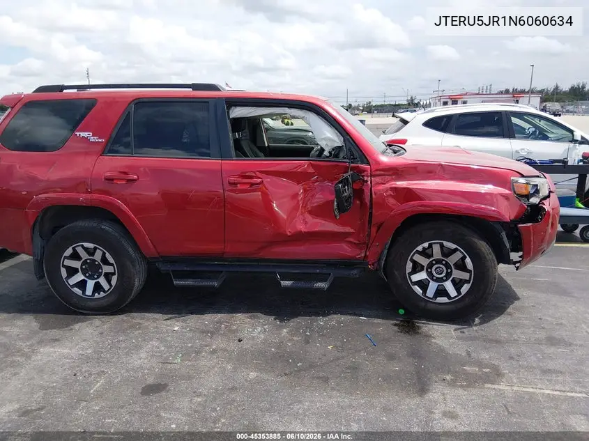 2022 Toyota 4Runner Trd Off Road Premium VIN: JTERU5JR1N6060634 Lot: 45353885