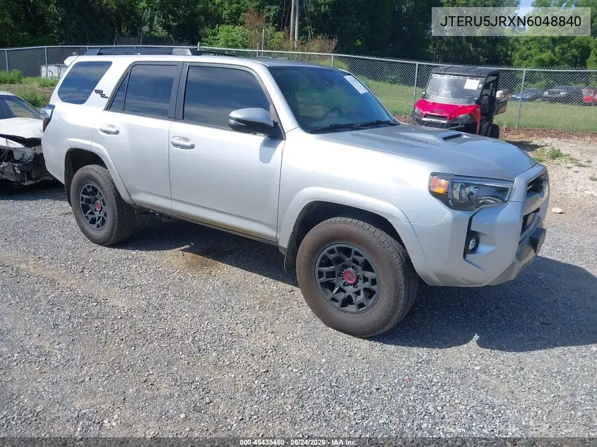 2022 Toyota 4Runner Trd Off Road Premium VIN: JTERU5JRXN6048840 Lot: 45435450