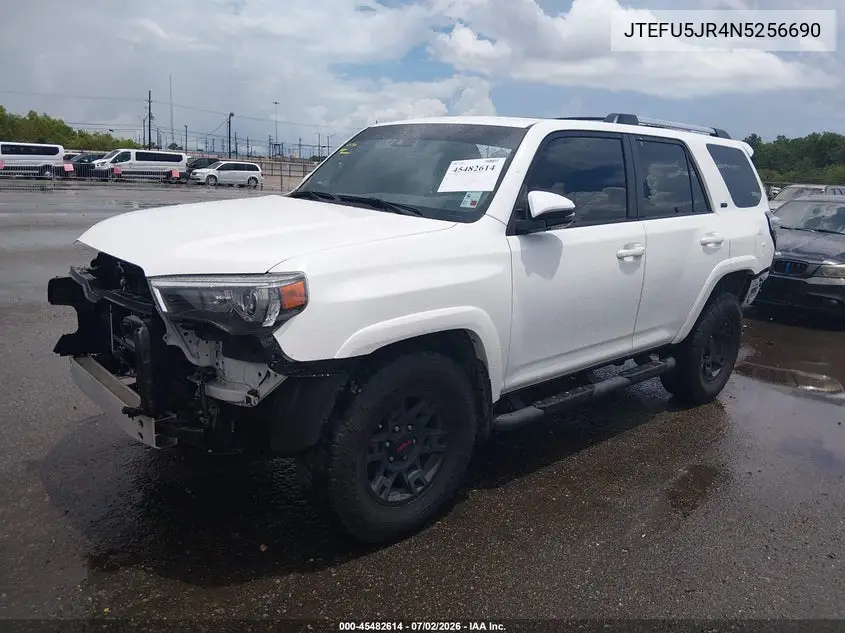 2022 Toyota 4Runner Sr5 Premium VIN: JTEFU5JR4N5256690 Lot: 45482614