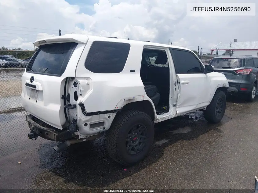 2022 Toyota 4Runner Sr5 Premium VIN: JTEFU5JR4N5256690 Lot: 45482614