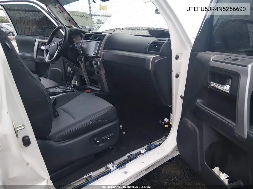2022 Toyota 4Runner Sr5 Premium VIN: JTEFU5JR4N5256690 Lot: 45482614