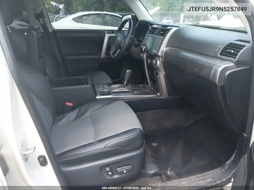 2022 Toyota 4Runner Sr5 Premium VIN: JTEFU5JR9N5257849 Lot: 45595117