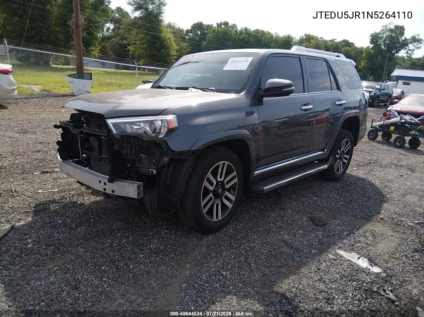 2022 Toyota 4Runner Limited VIN: JTEDU5JR1N5264110 Lot: 45644534