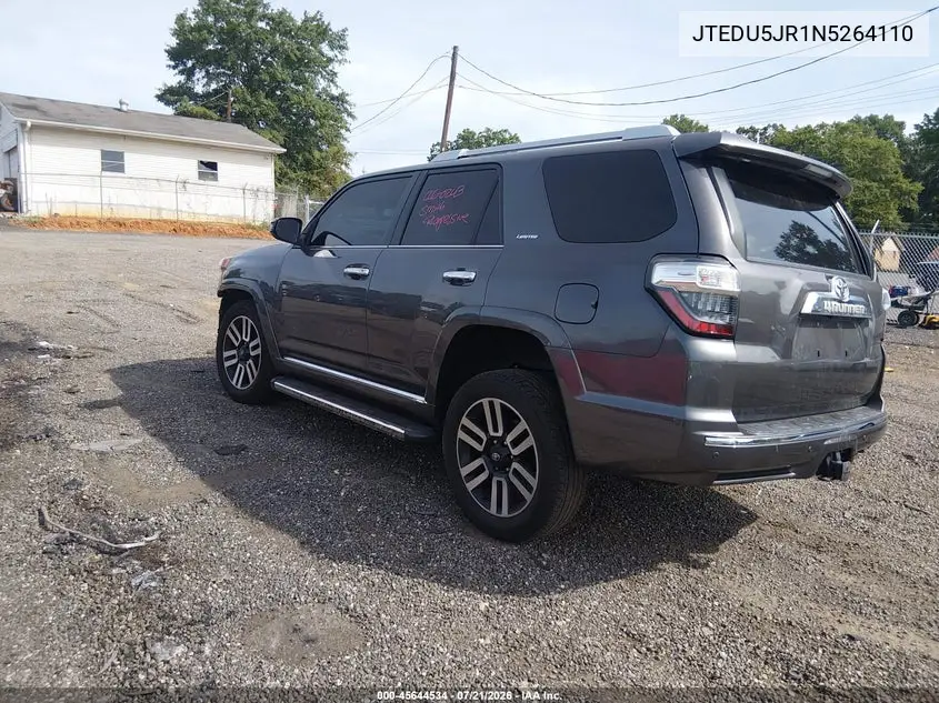 2022 Toyota 4Runner Limited VIN: JTEDU5JR1N5264110 Lot: 45644534