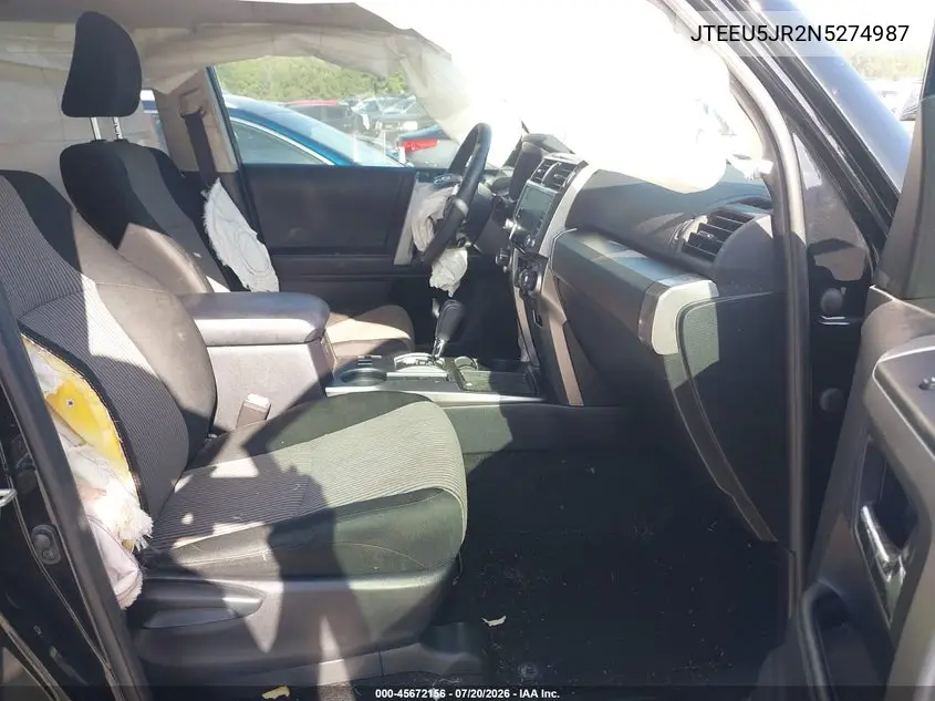 2022 Toyota 4Runner Sr5 VIN: JTEEU5JR2N5274987 Lot: 45672156