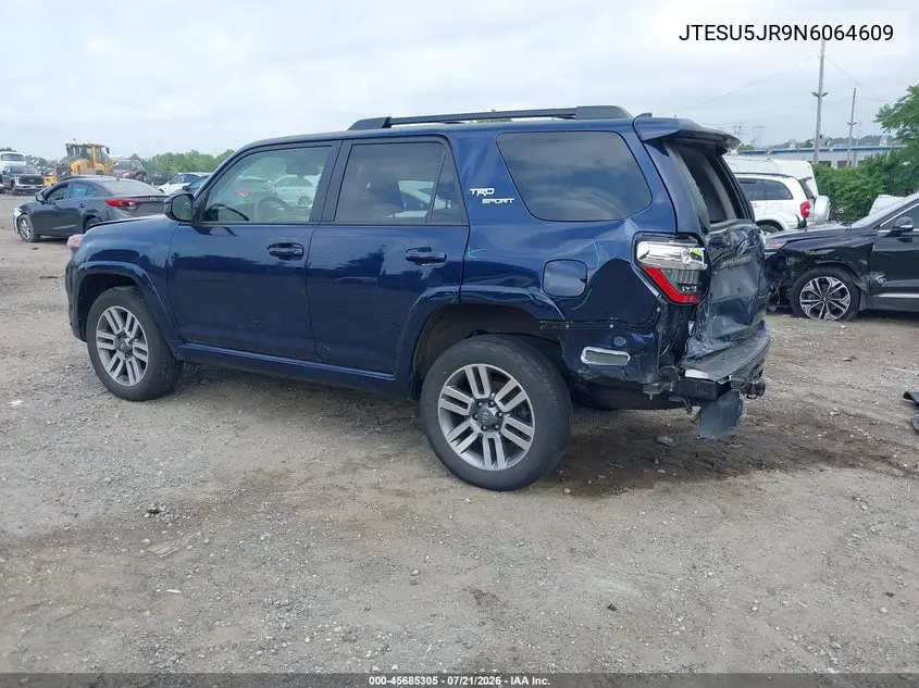 2022 Toyota 4Runner Trd Sport VIN: JTESU5JR9N6064609 Lot: 45685305