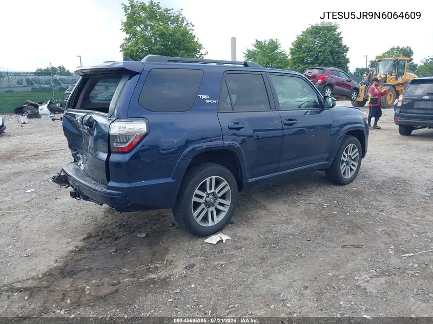 2022 Toyota 4Runner Trd Sport VIN: JTESU5JR9N6064609 Lot: 45685305