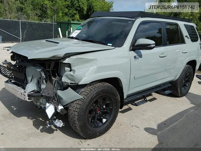 2023 Toyota 4Runner Trd Off Road Premium VIN: JTERU5JR6P6151742 Lot: 45354841