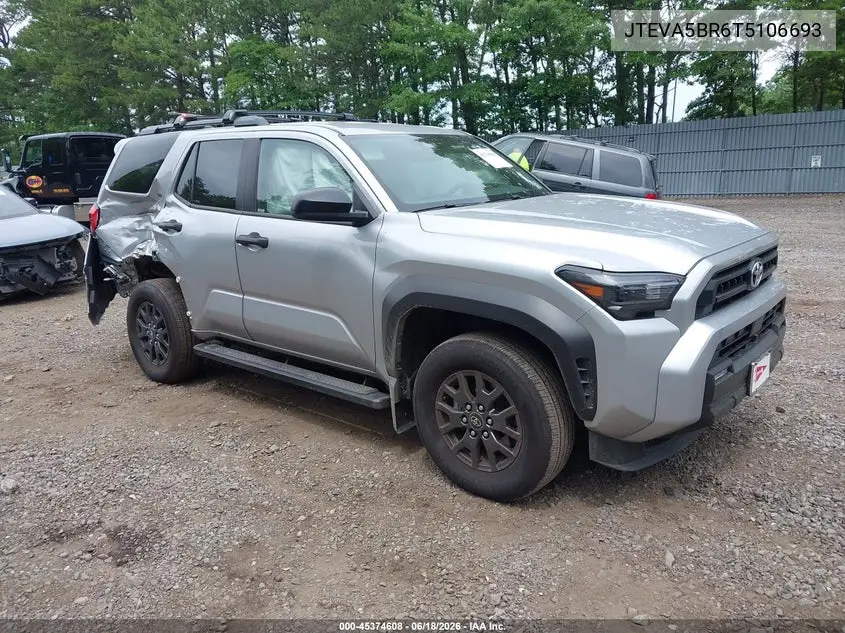 2026 Toyota 4Runner Sr5 VIN: JTEVA5BR6T5106693 Lot: 45374608