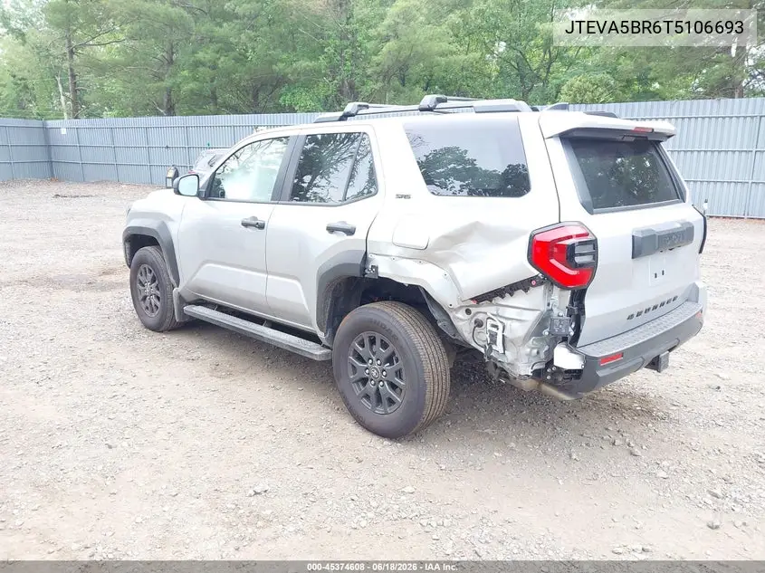 2026 Toyota 4Runner Sr5 VIN: JTEVA5BR6T5106693 Lot: 45374608