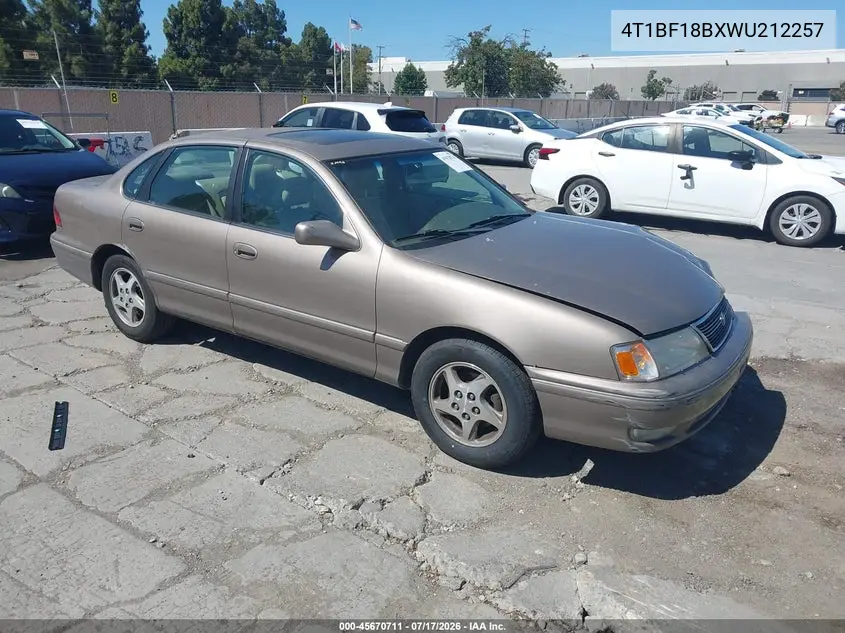 1998 Toyota Avalon Xls VIN: 4T1BF18BXWU212257 Lot: 45670711