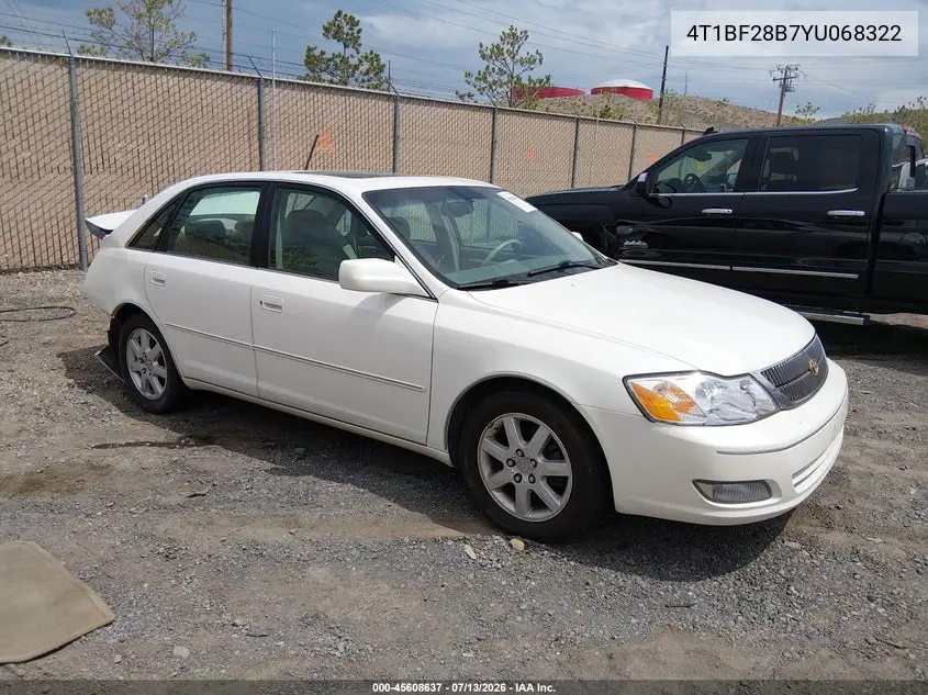 2000 Toyota Avalon Xls VIN: 4T1BF28B7YU068322 Lot: 45608637