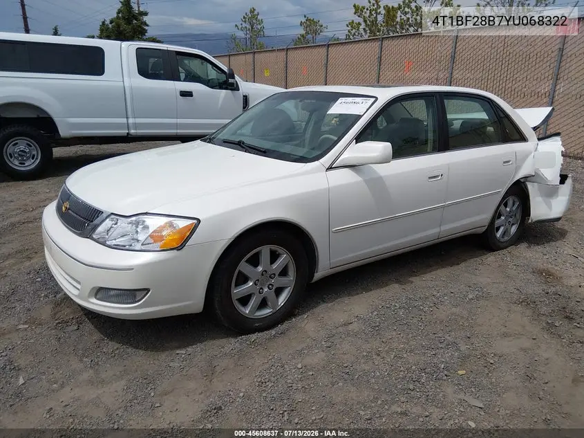 2000 Toyota Avalon Xls VIN: 4T1BF28B7YU068322 Lot: 45608637