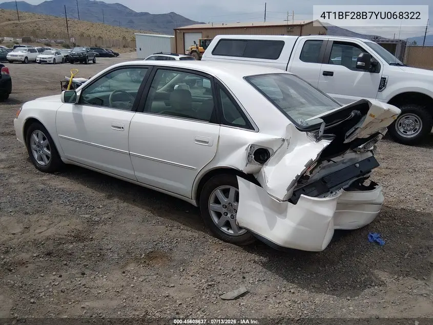 2000 Toyota Avalon Xls VIN: 4T1BF28B7YU068322 Lot: 45608637